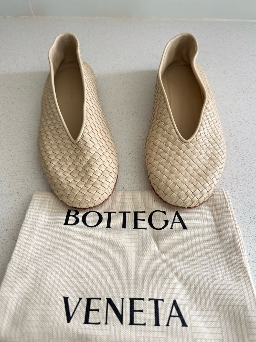 BOTTEGA VENETA Intrecciato Ballet Flats Beige Size EU 39 US 9 - Picture 5 of 12